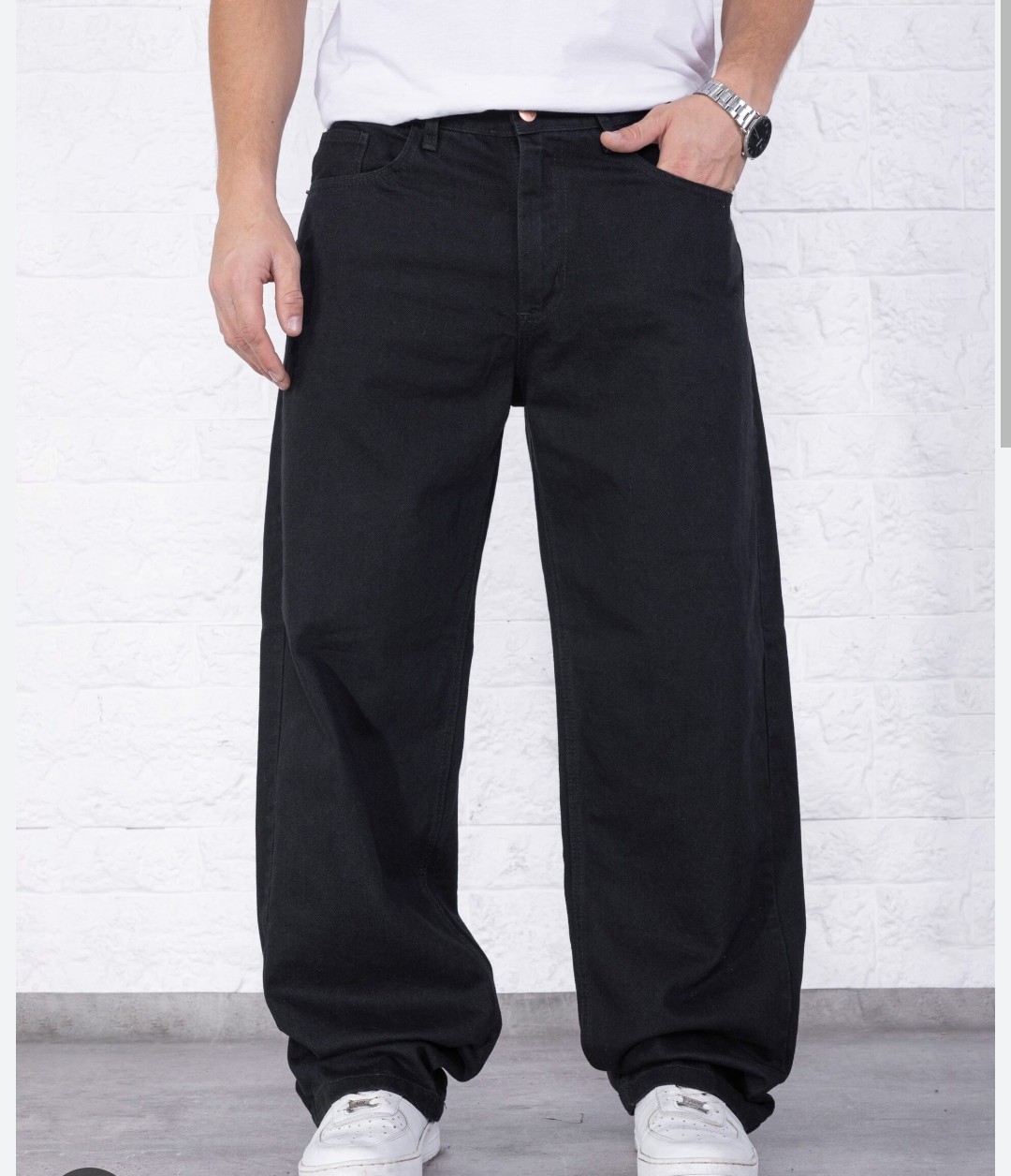 Baggy Jean Liso Negro - Imagen 3