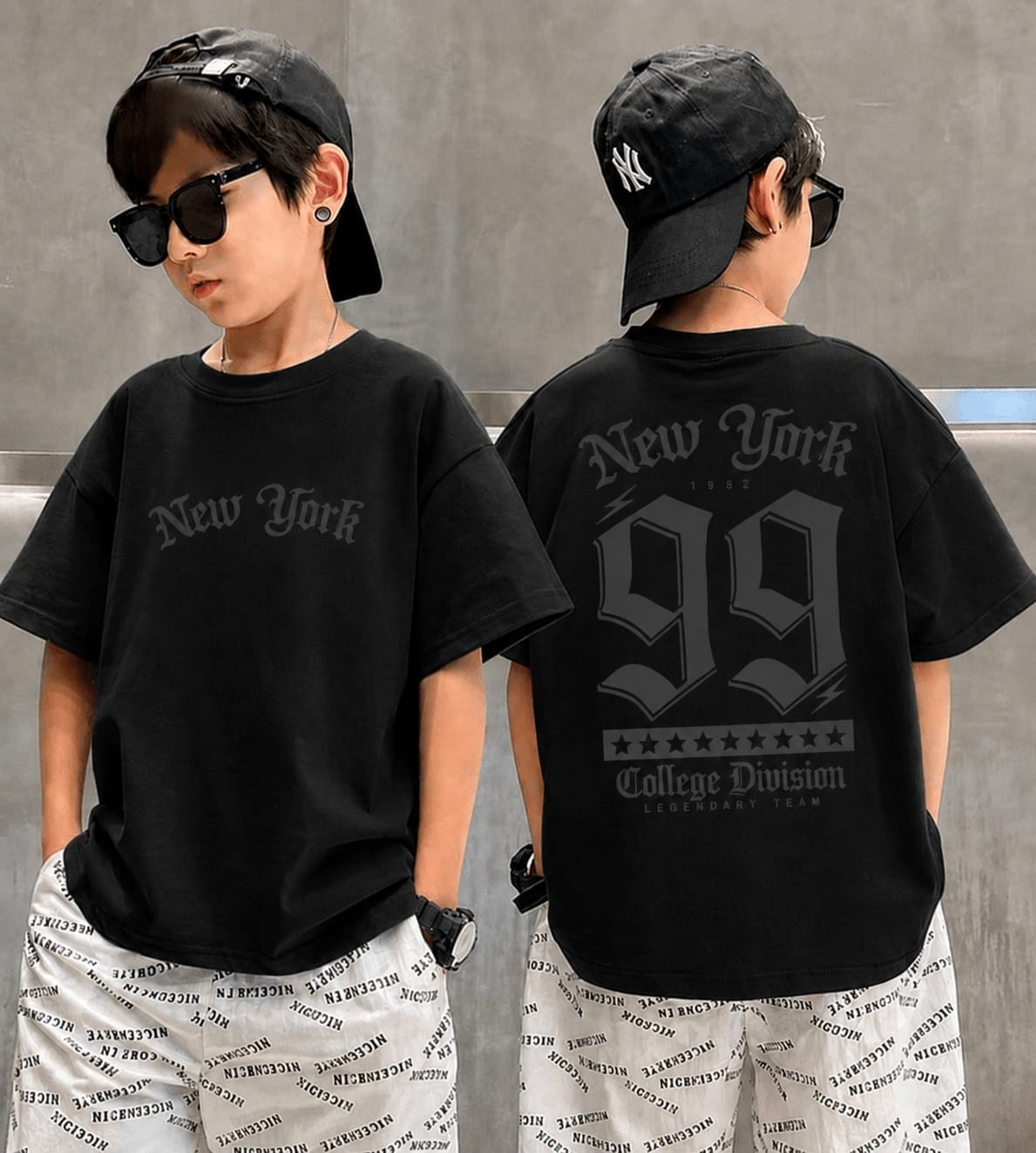 Remeras Manga Corta Niños Over ( Jersey Algodón Peinado) - Imagen 1