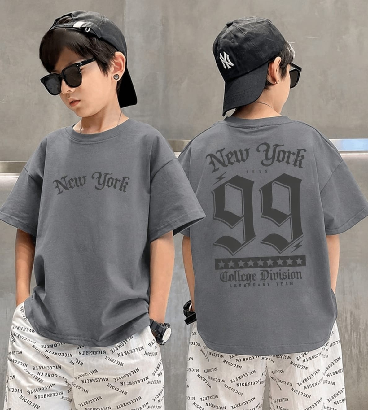 Remeras Manga Corta Niños Over ( Jersey Algodón Peinado) - Imagen 3