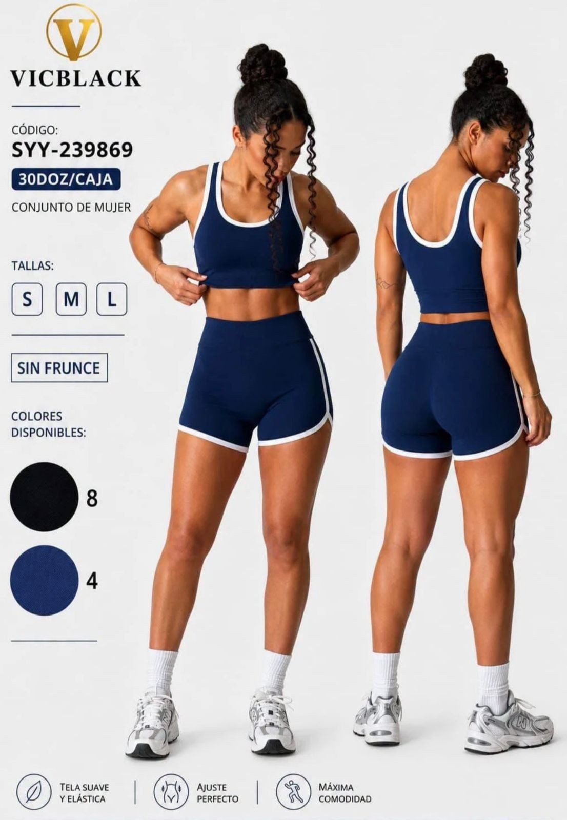 Set sin Frunce Mini Short+musculosa - Imagen 5