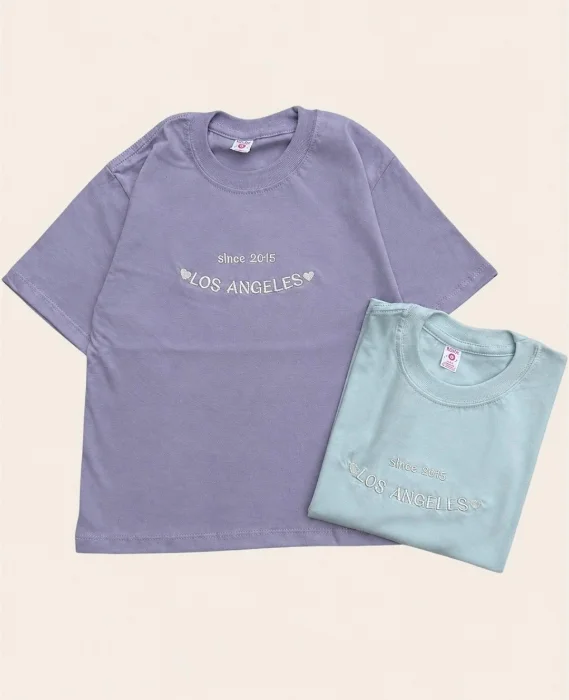 Remera Oversize Algodón Peinado Nena los Ángeles