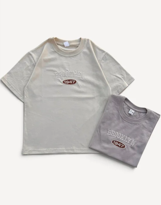 Remera Oversize Algodón Peinado Niño Brooklyn
