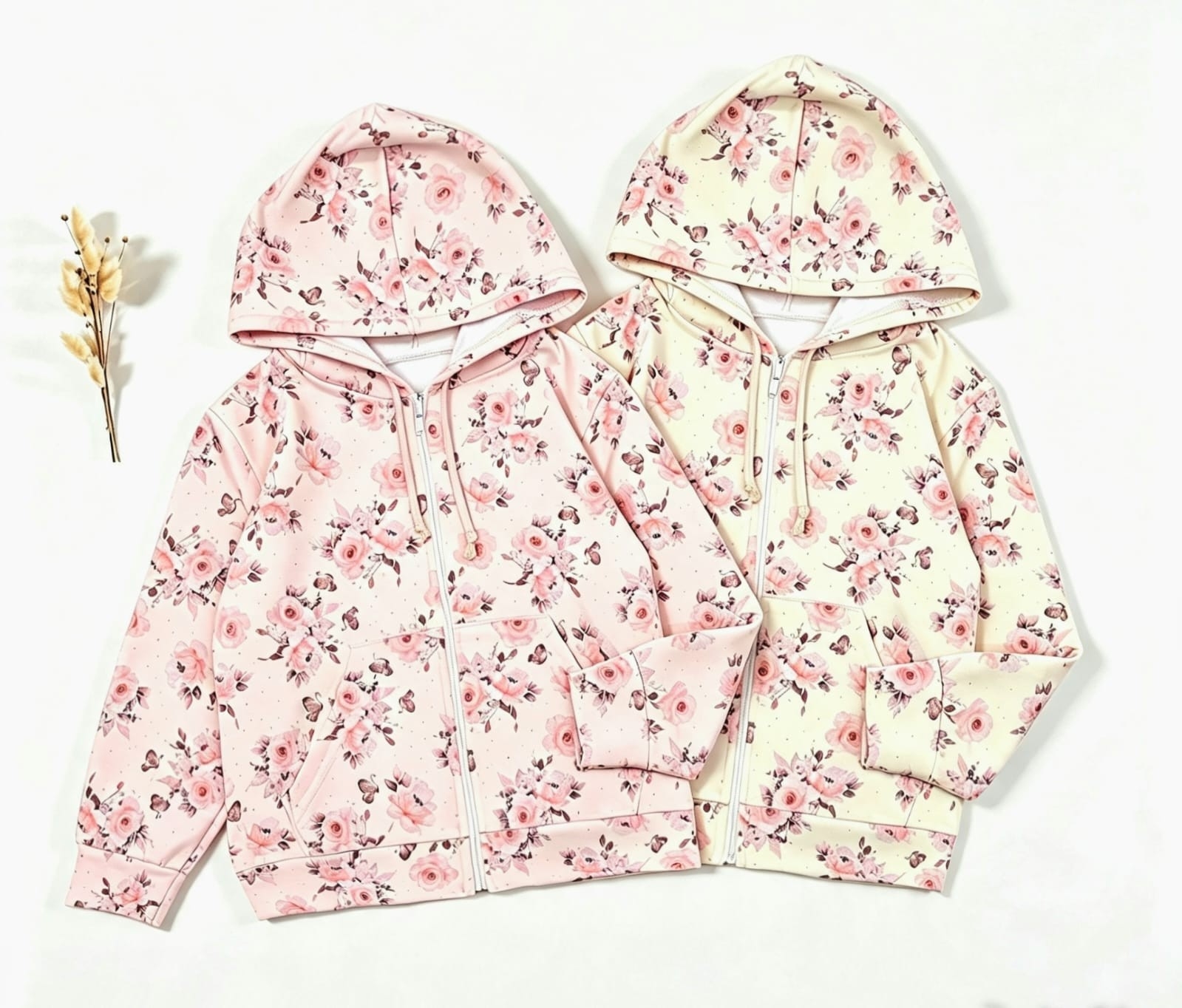 Campera Conejitos Flores Algodón con Lycra Premium Digitales - Imagen 1