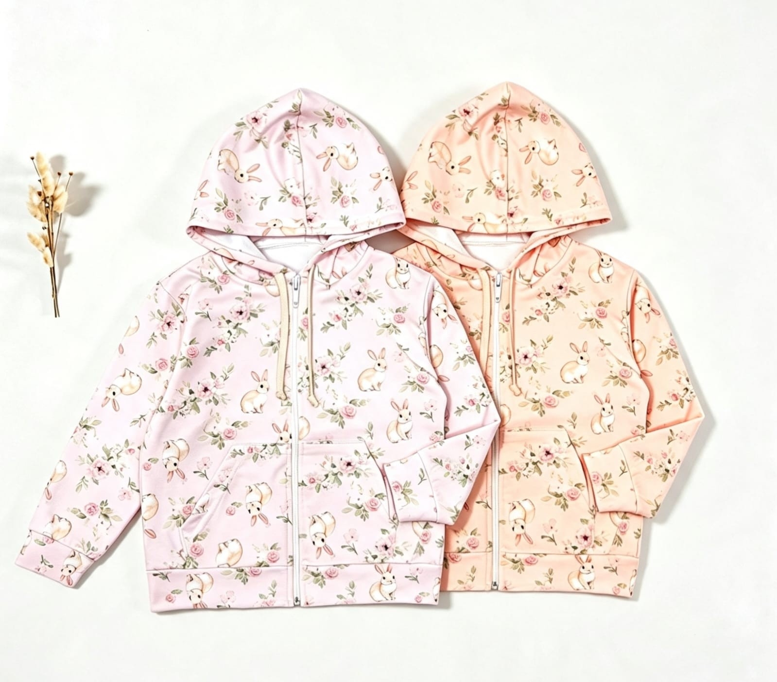 Campera Conejitos Flores Algodón con Lycra Premium Digitales - Imagen 2