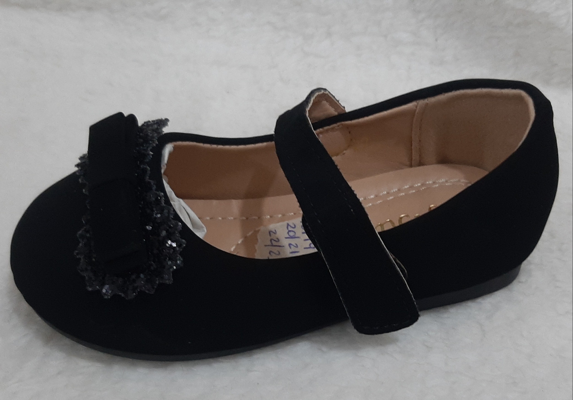 Chatitas de Nena Gamuza, Negro - Imagen 2