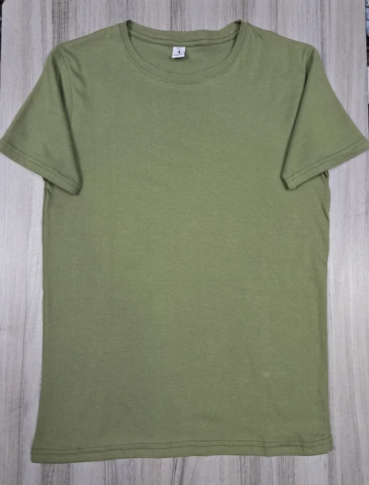Remera Basica Lisa Verde Militar