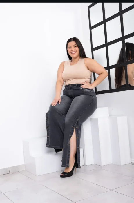 Wide Leg Gris Localizado