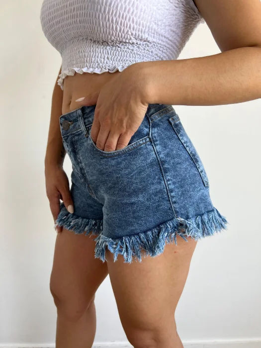 Short Playero Azul Nevado