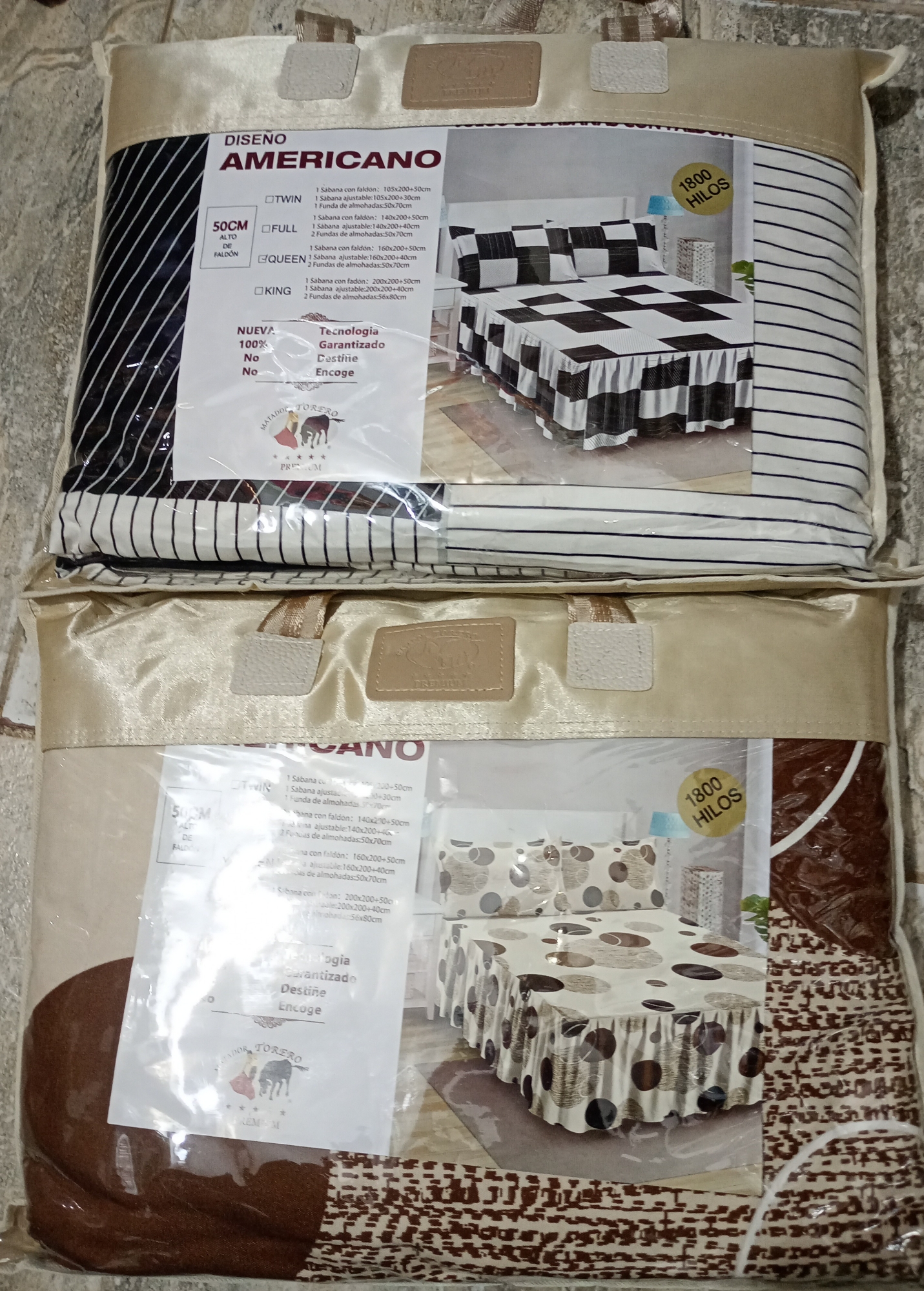 Juego de Sabanas con Faldón Queen Diseño Americano - Imagen 3