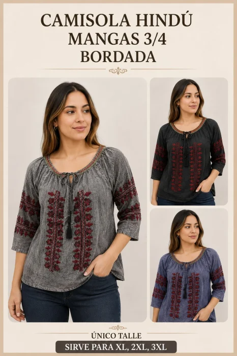 Camisola Bordada Importada