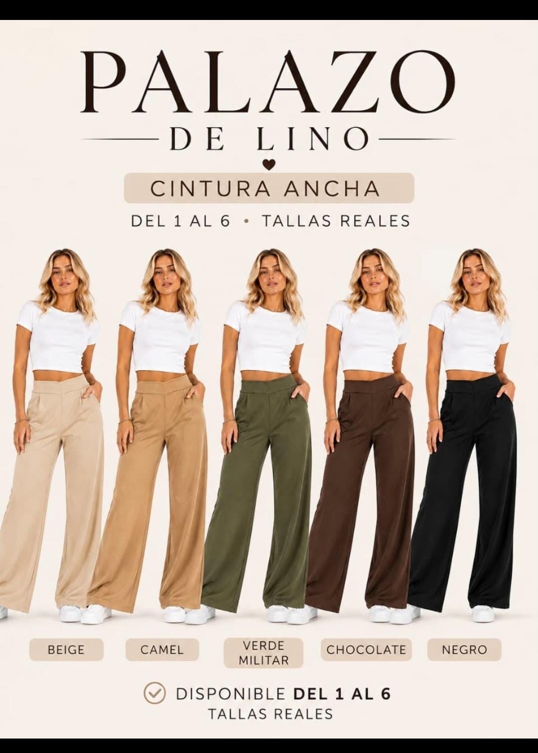 Palazo de Lino Cintura Ancha - Imagen 3