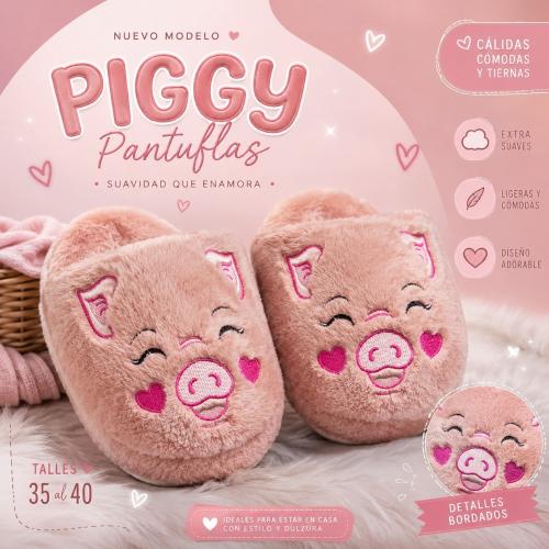 Pantuflon Chanchito Lanudo