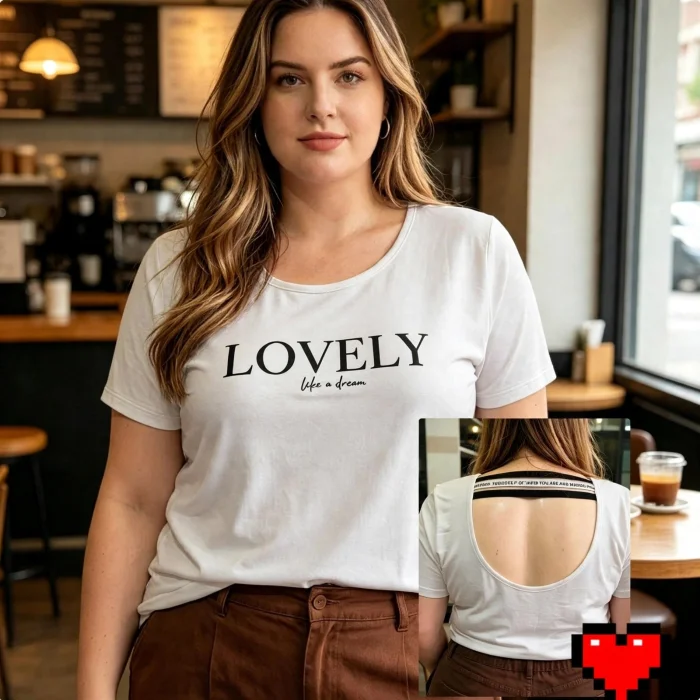 Remera Recta Detalle Espalda Lovely