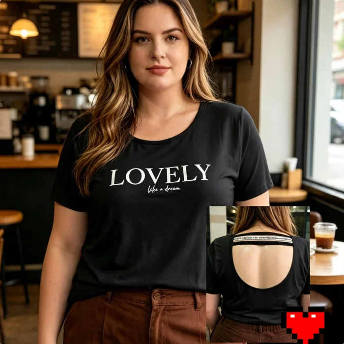 Remera Recta Detalle Espalda Lovely