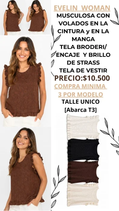 Musculosa con Volados