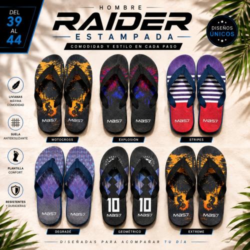 Ojota Estilo Raider Hombre