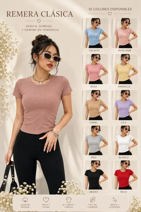 Remeras Bacicas Tela. Morley