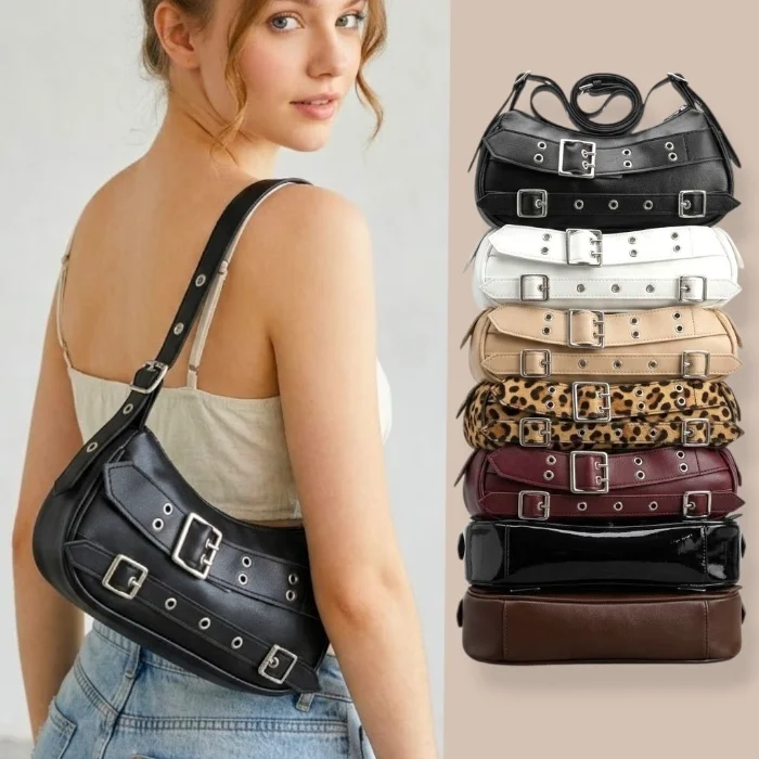 Cartera Mini Bag 5 Hebillas, Mide 15cm X 25cm X 6cm Aprox , Marroquineria, Accesorios