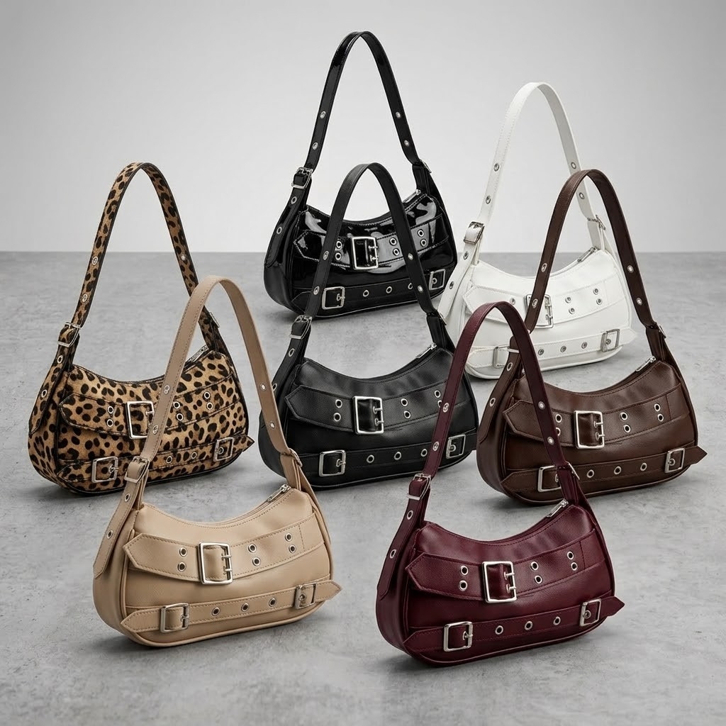 Cartera Mini Bag 5 Hebillas, Mide 15cm X 25cm X 6cm Aprox , Marroquineria, Accesorios - Imagen 2