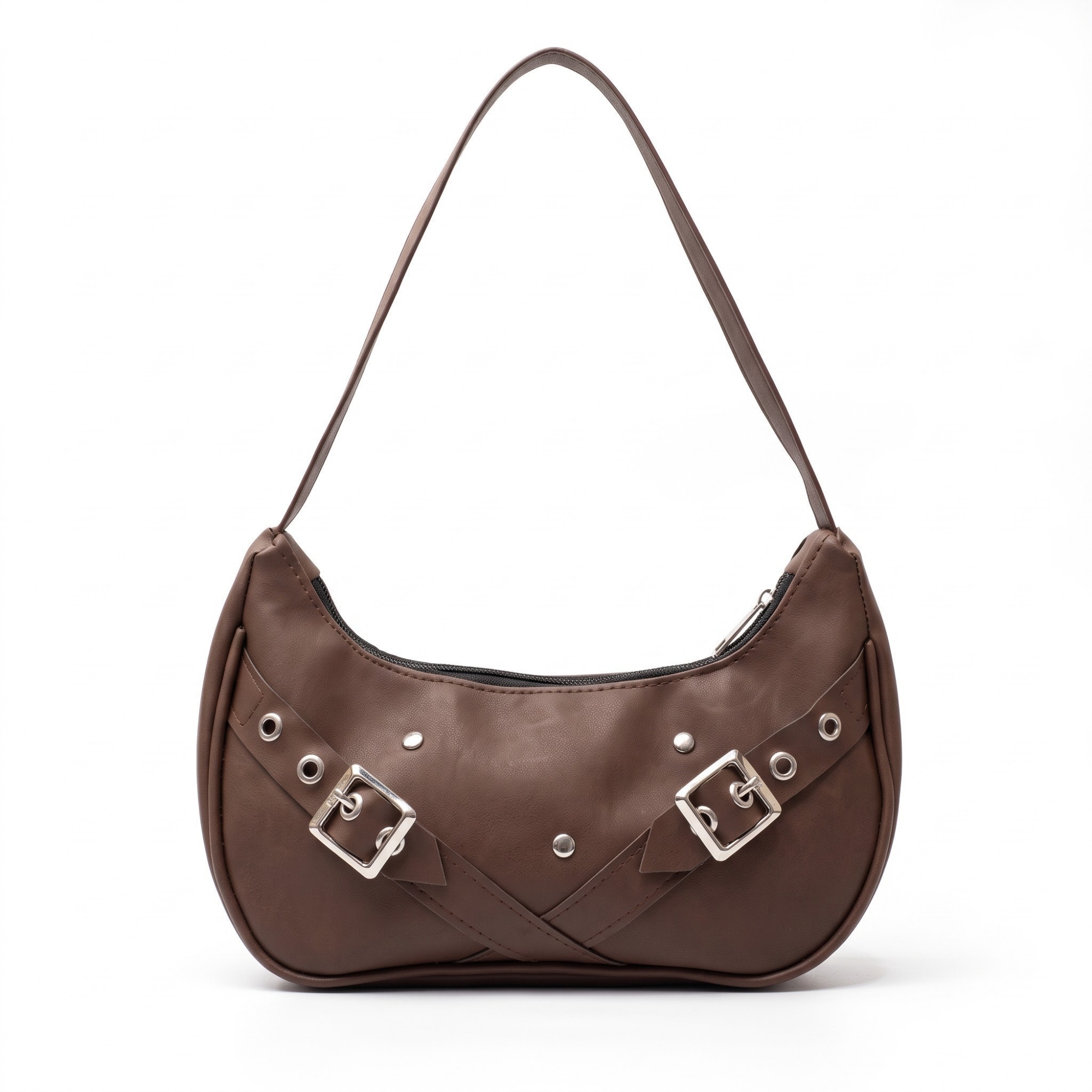 Cartera Mini Bag con 2 Hebillas, Mide 15cm ×25cm × 6cm Aprox, Marroquinería - Imagen 4