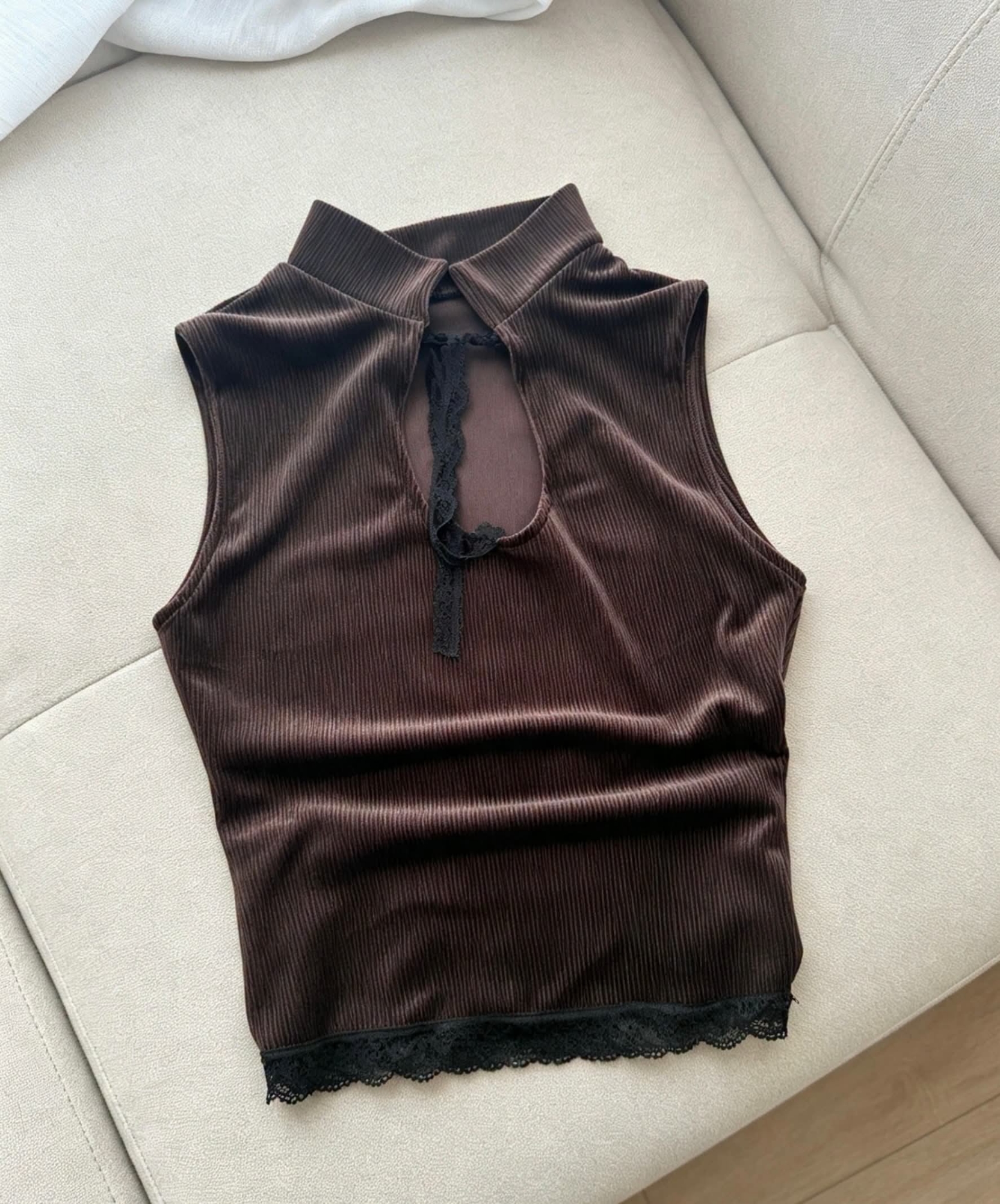 Musculosa Puntilla Cuello Chino - Imagen 3