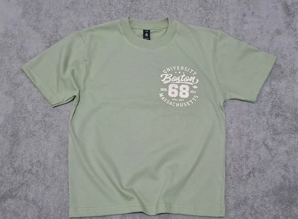 Remeras Manga Corta Over Niños ( Jersey Algodón Peinado) - Imagen 1