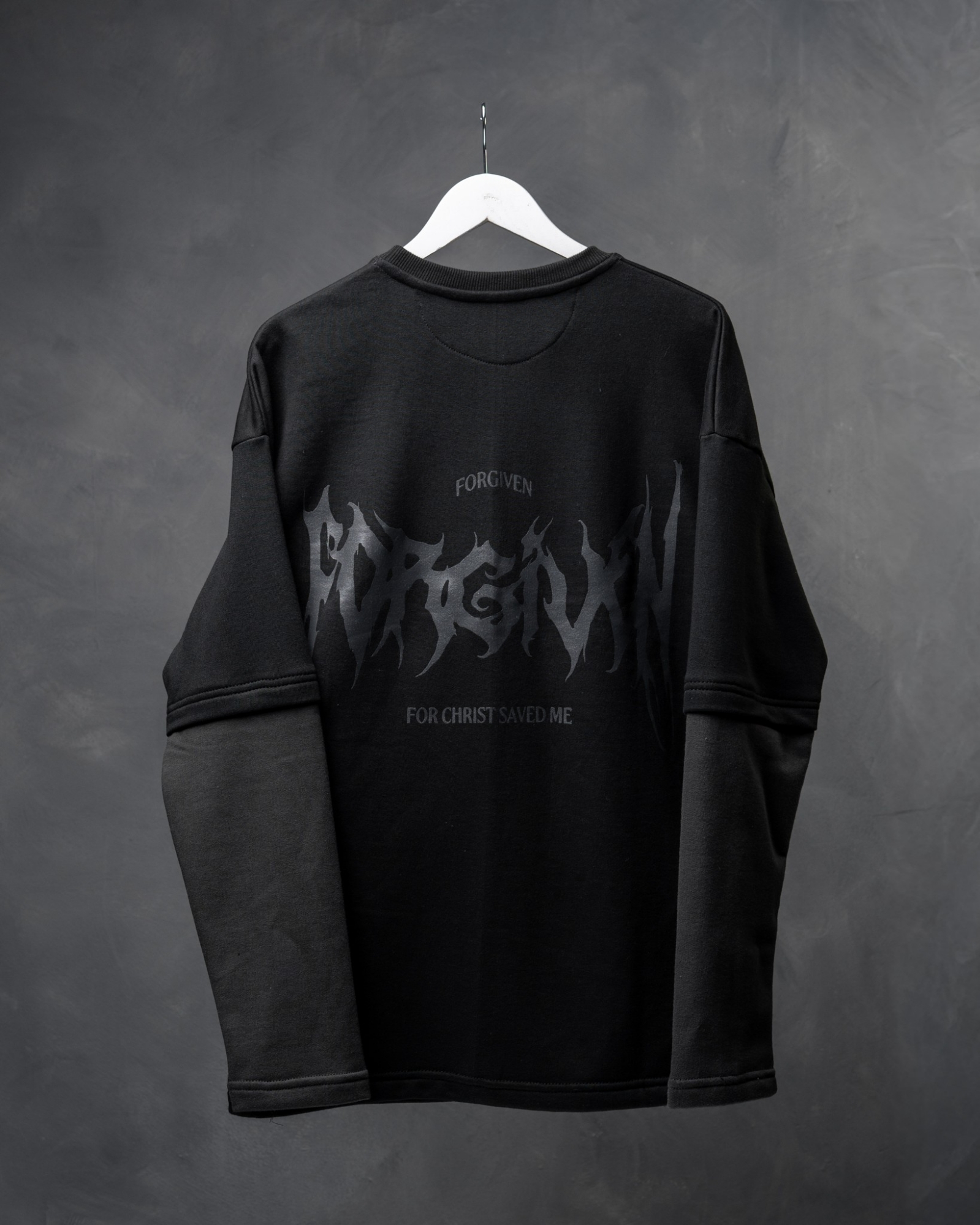 Remera Manga Larga Rústico Pesado "forgiven" - Imagen 2