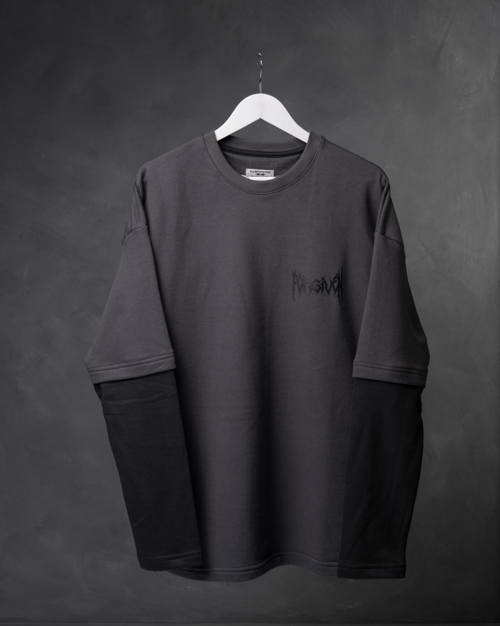 Remera Manga Larga Rústico Pesado "forgiven" - Imagen 3