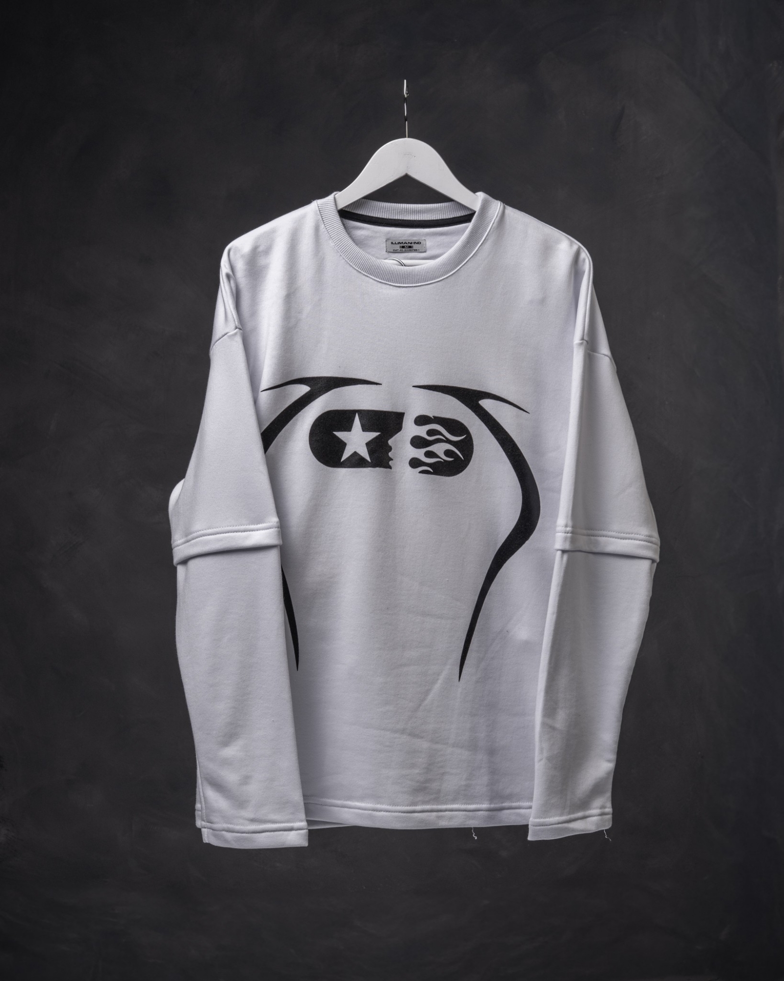 Remera Manga Larga Rustico Pesado Blanco - Imagen 2