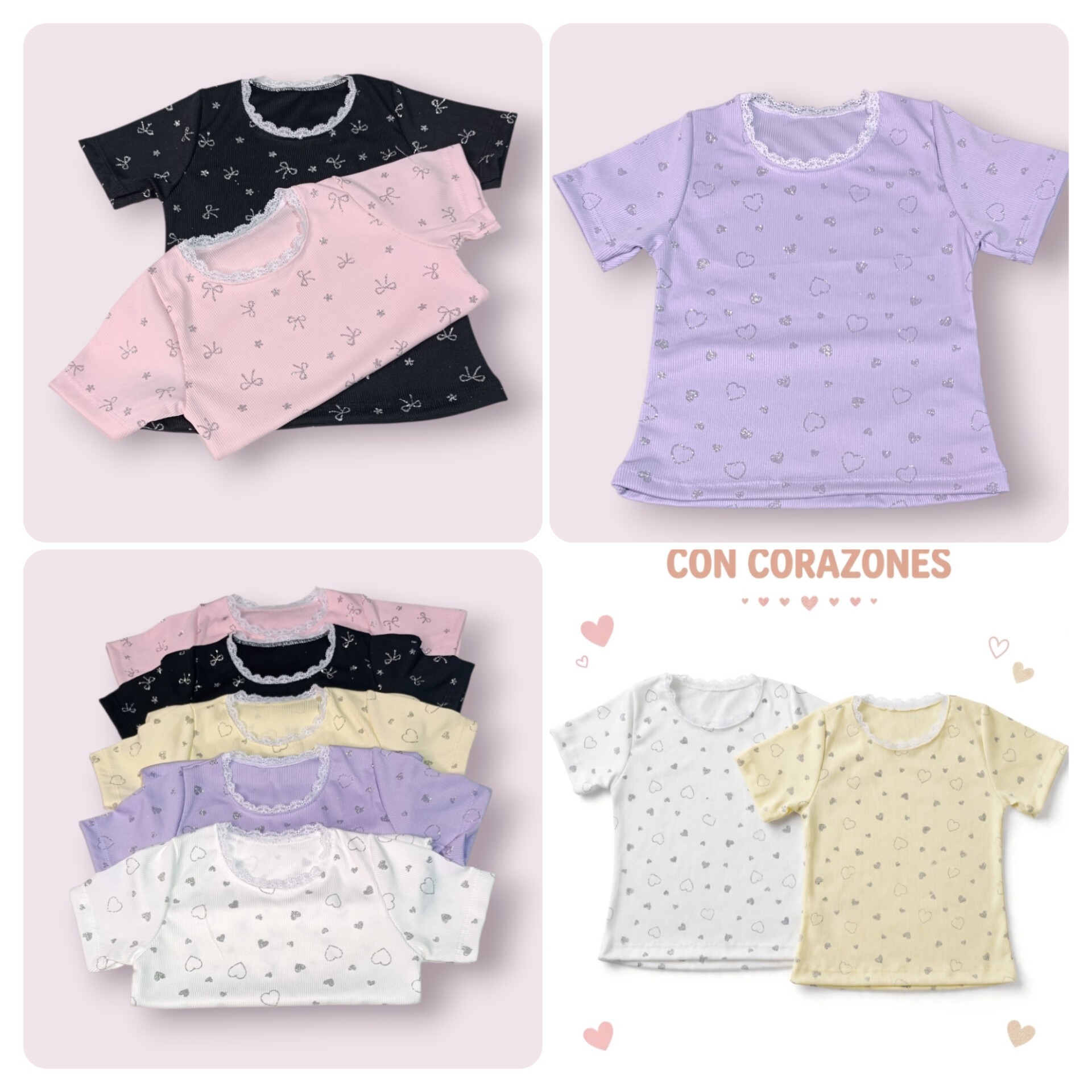 Remeras de Nena con Puntilla - Imagen 2