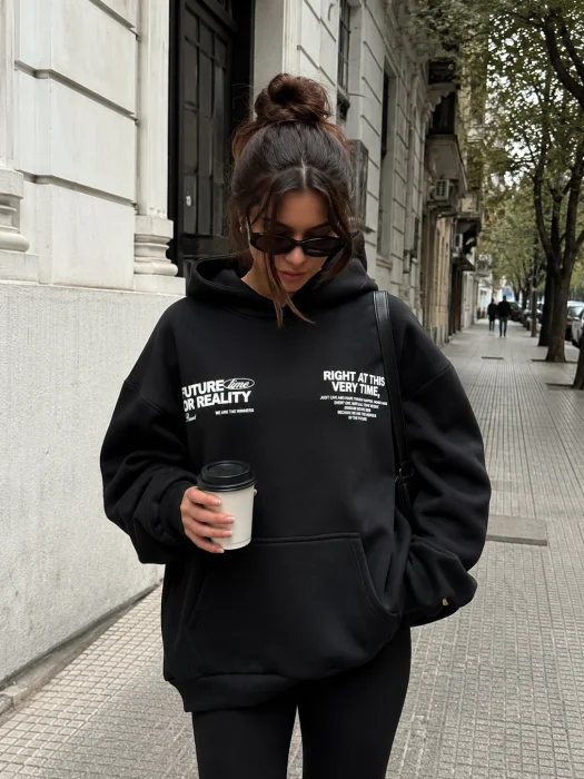 Buzo Frisado Estampado Oversize Unisex