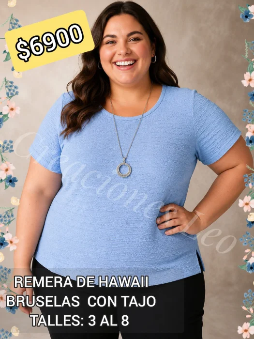 Remera de Hawaii Bruselas con Tajo