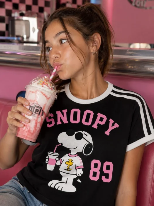 Reme #snoopy Negra + Rip Blanco