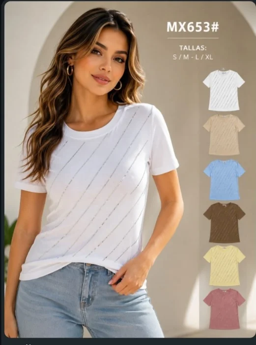 Remera C/strass