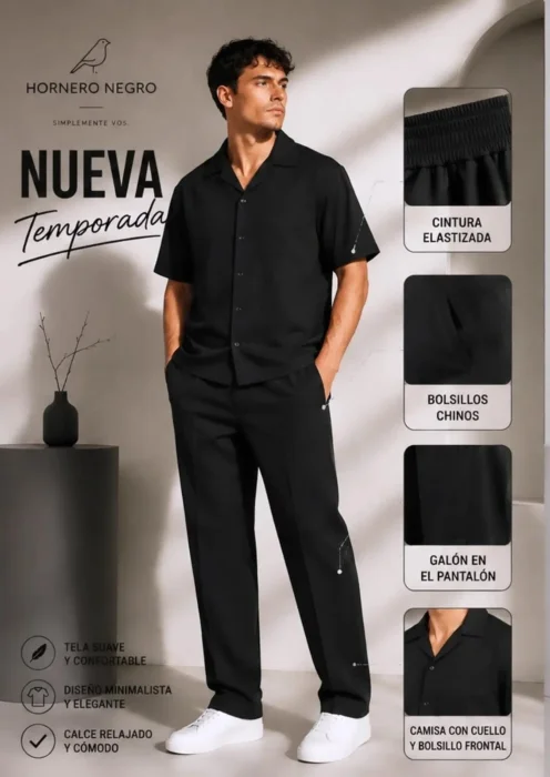 Conjunto de Pantalón Sastrero con Camisa M/ Corta