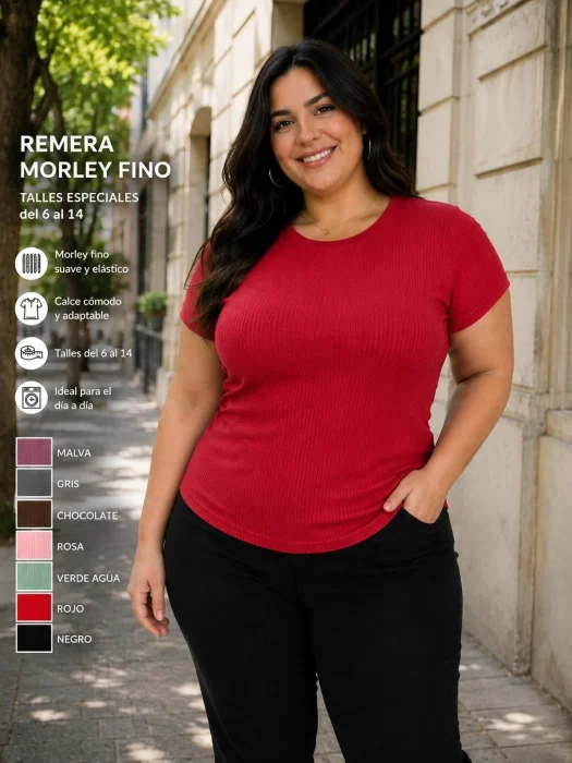 Remera de Morley Lisas Talles Especiales