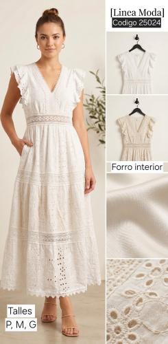Vestido Largo de Brodery.25024