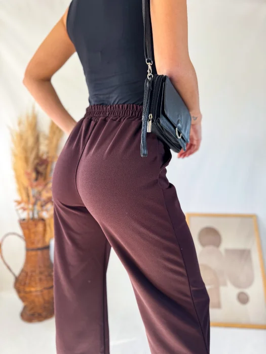 Pantalon Recto Crep Elastizado