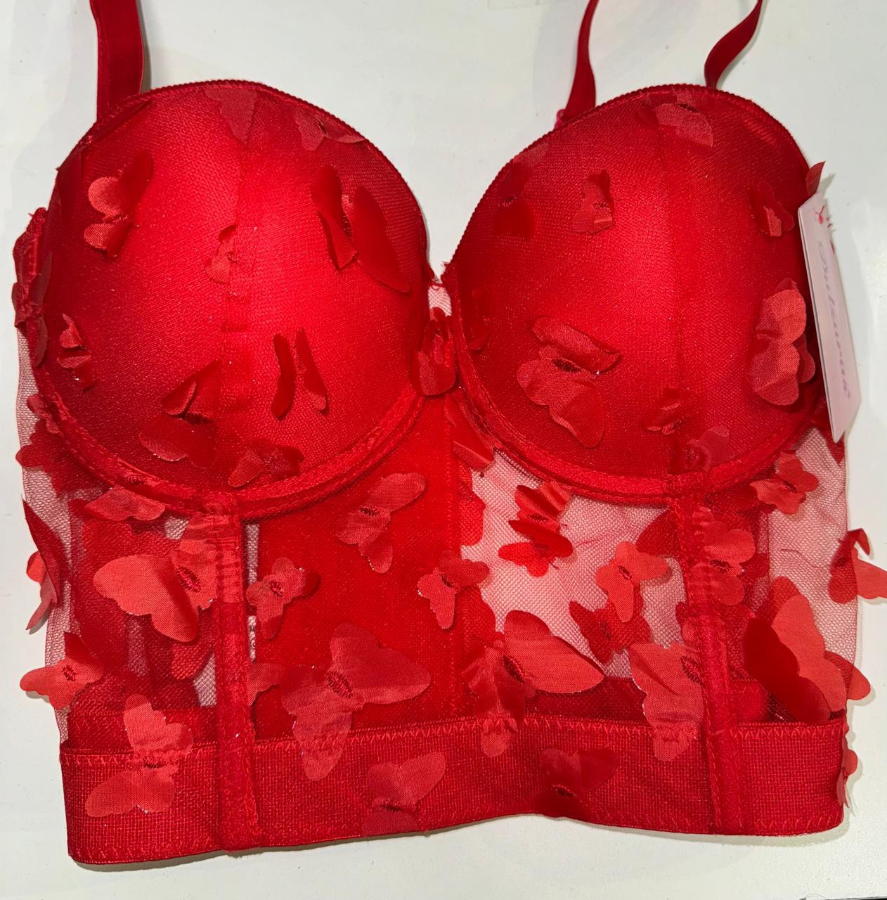 Corset con Stras y Mariposa 3d Importado - Imagen 2