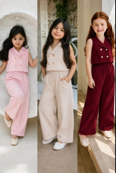 Conjunto Sastrero de Nena Chaleco y Pantalon