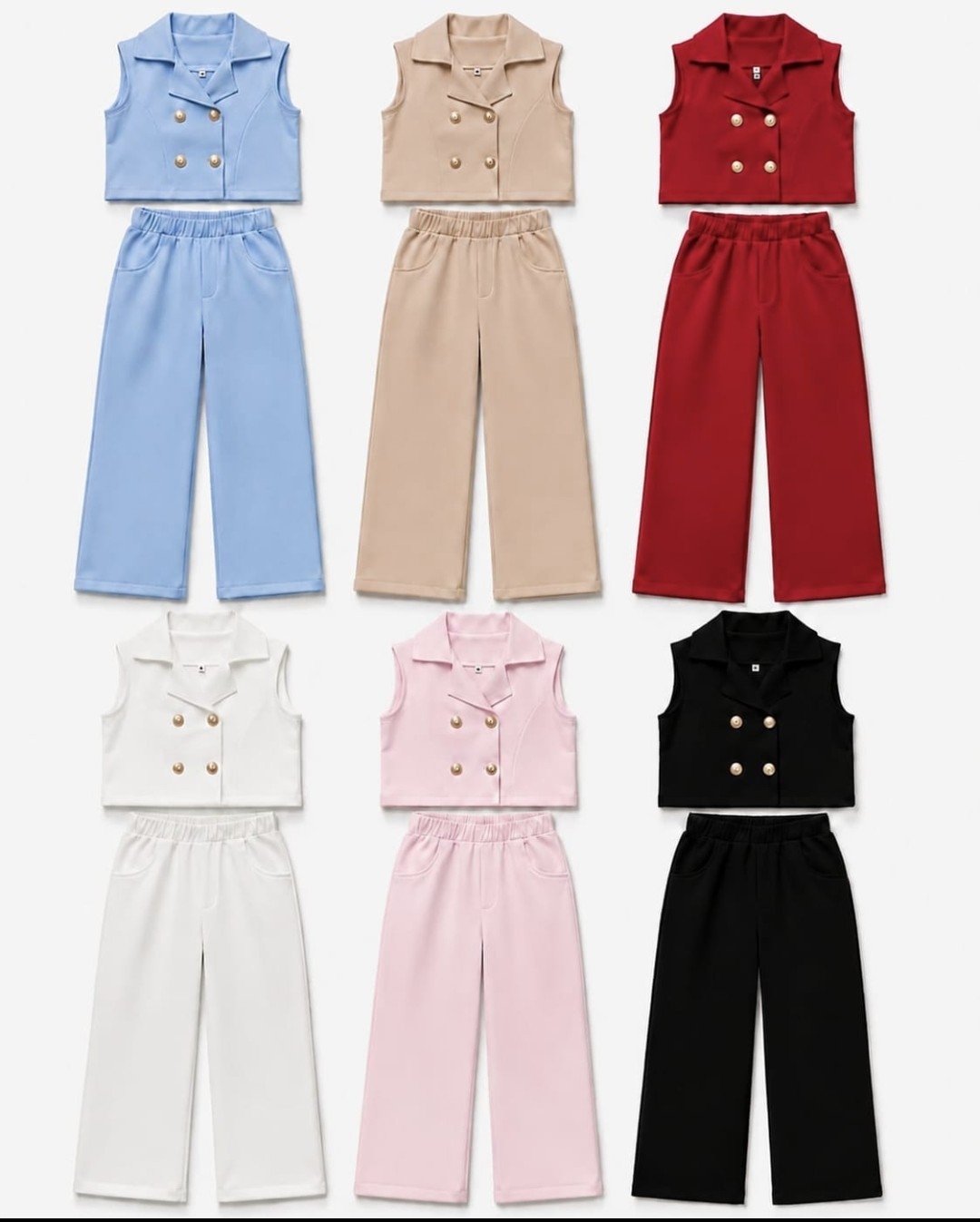 Conjunto Sastrero de Nena Chaleco y Pantalon - Imagen 2