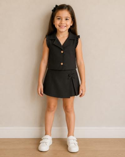 Conjunto Sastrero Chaleco y Short de Nena