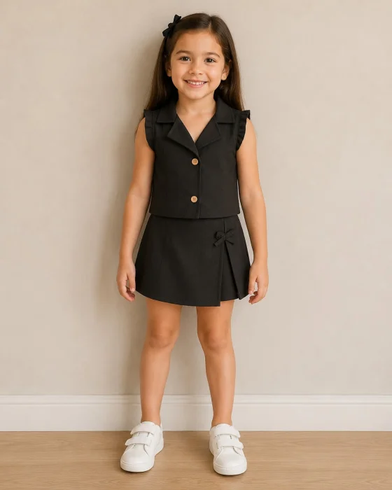Conjunto Sastrero Chaleco y Short de Nena