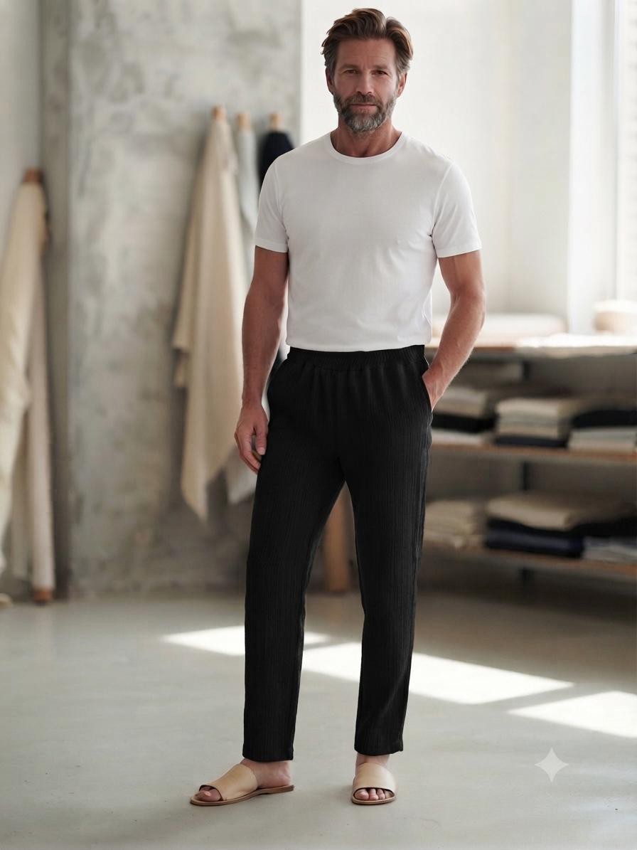 Jogger Lino Especial Tela Importada - Imagen 2