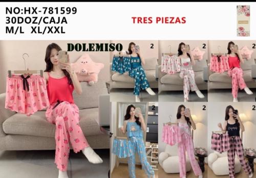 Pijama de 3 Piezas Musculosa