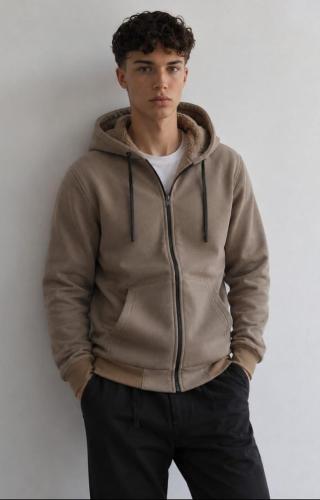 Campera Waffle con Piel