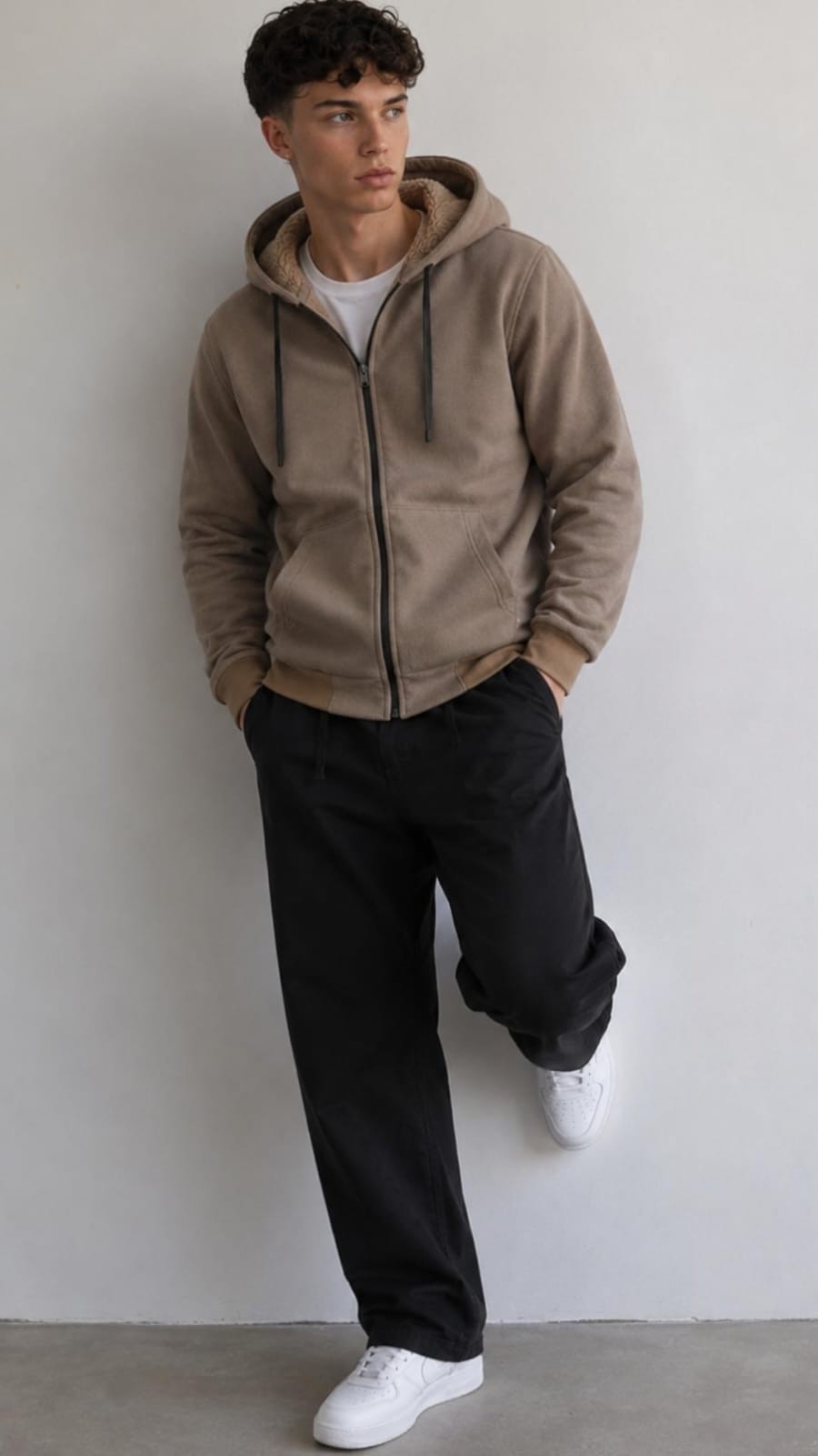 Campera Waffle con Piel - Imagen 2