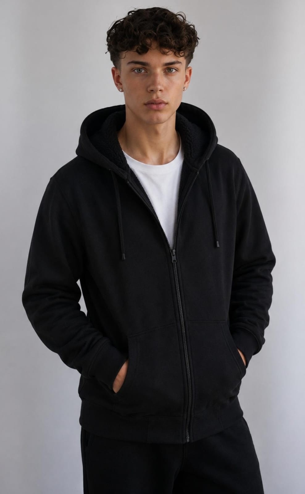 Campera Waffle con Piel - Imagen 6