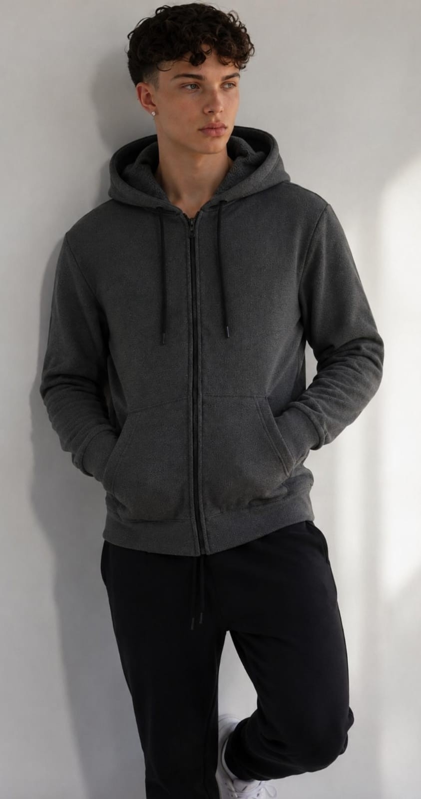 Campera Waffle con Piel - Imagen 8
