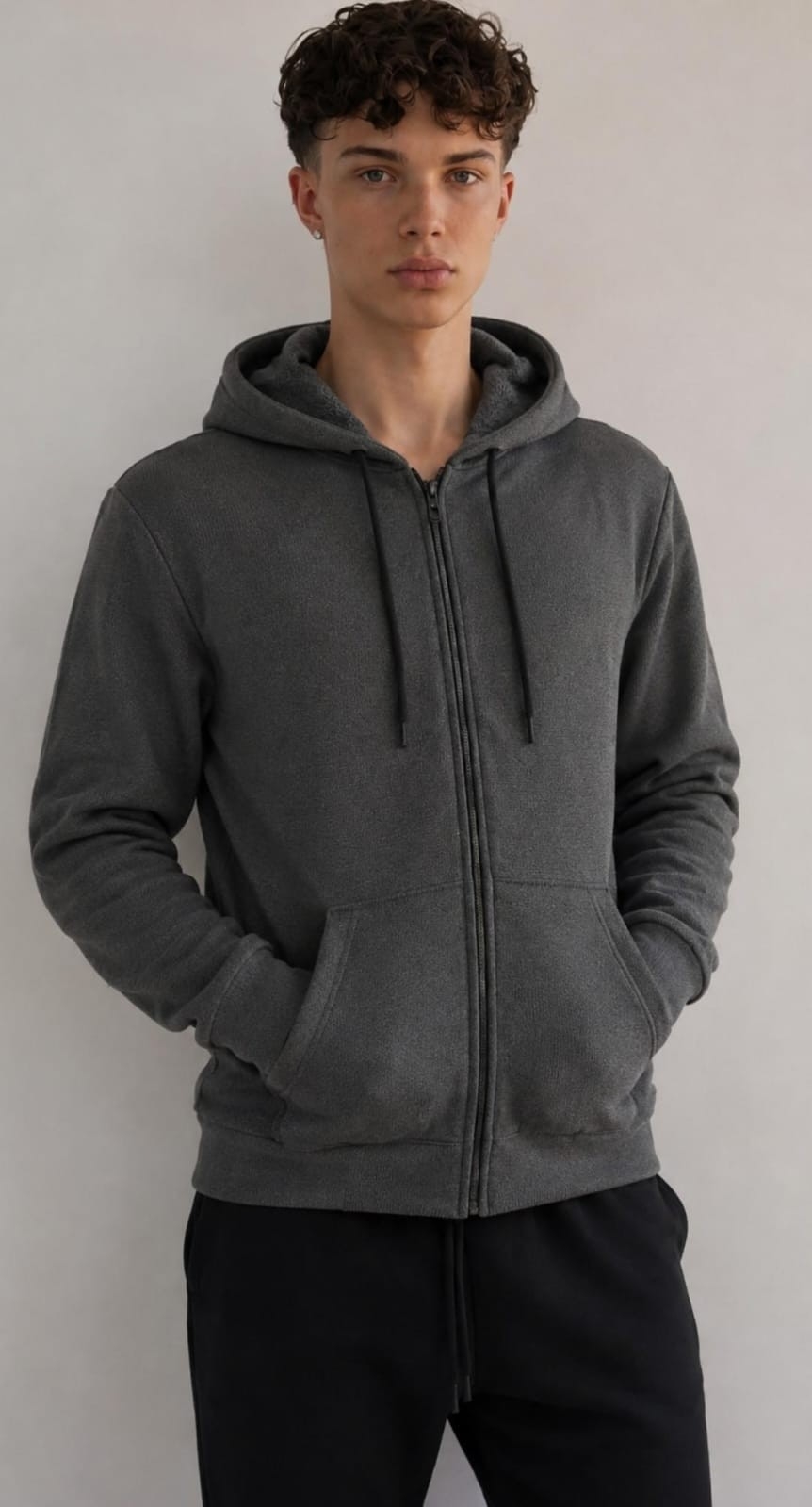 Campera Waffle con Piel - Imagen 9